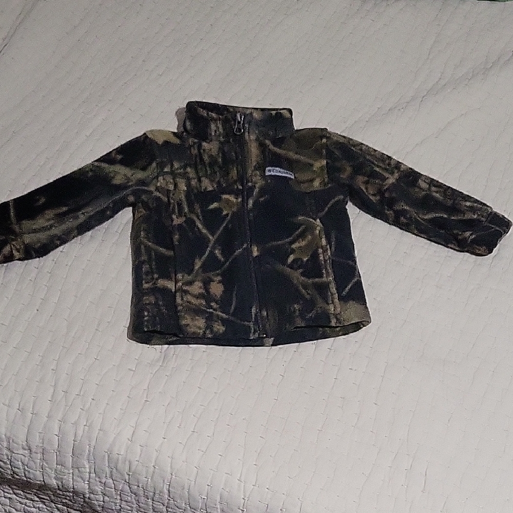 Columbia Kids' Camo Fleece Jacket - Olive Green